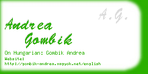 andrea gombik business card